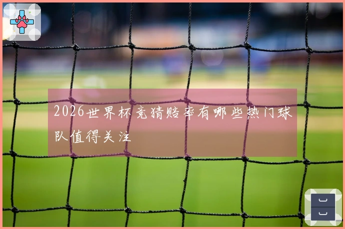 2026世界杯竞猜赔率有哪些热门球队值得关注